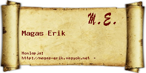 Magas Erik névjegykártya