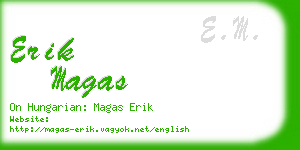 erik magas business card